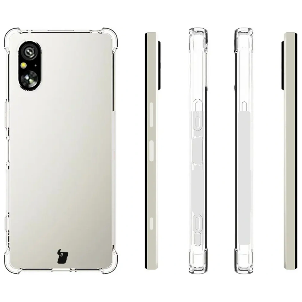 Etui + 2x szkło hartowane na ekran + szkło na obiektyw Bizon Case Clear Pack do Sony Xperia 5 V