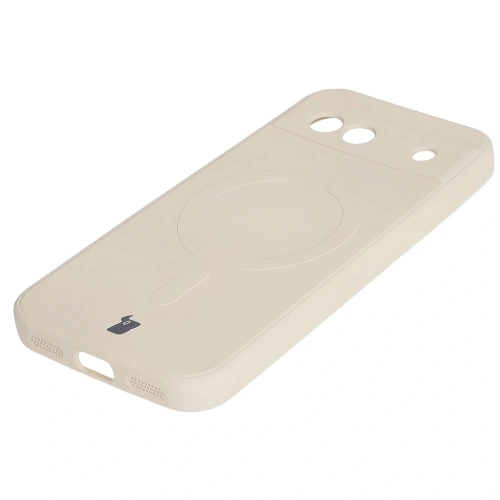 Kup Silikonové pouzdro s magnetickým kroužkem Bizon Case Silicone Magnetic Sq pro Google Pixel 8a béžové - BIZ6513 - {ean13} - Sklep Home Screen