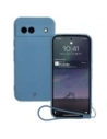Silikonové pouzdro s magnetickým kroužkem Bizon Case Silicone Magnetic Sq pro Google Pixel 8a modré