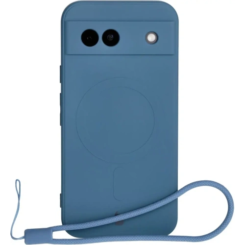 Kup Silikonové pouzdro s magnetickým kroužkem Bizon Case Silicone Magnetic Sq pro Google Pixel 8a modré - BIZ6515 - {ean13} - Sklep Home Screen