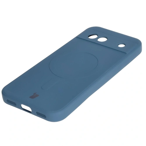 Kup Silikonové pouzdro s magnetickým kroužkem Bizon Case Silicone Magnetic Sq pro Google Pixel 8a modré - BIZ6515 - {ean13} - Sklep Home Screen