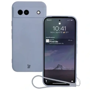 Kup Silikonové pouzdro s magnetickým kroužkem Bizon Case Silicone Magnetic Sq pro Google Pixel 8a šedé - BIZ6517 - {ean13} - Sklep Home Screen