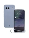 Silikonové pouzdro s magnetickým kroužkem Bizon Case Silicone Magnetic Sq pro Google Pixel 8a šedé