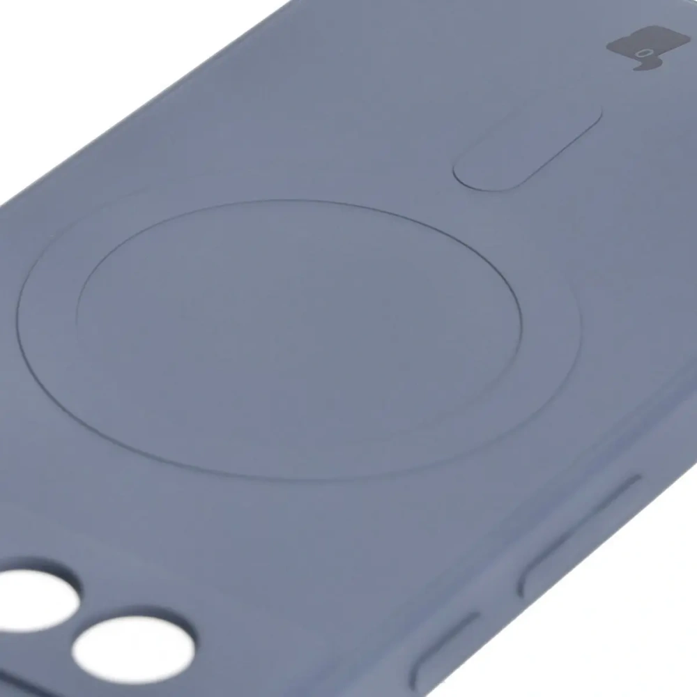 Silikonowe etui z pierścieniem magnetycznym Bizon Case Silicone Magnetic Sq do Google Pixel 8a szare