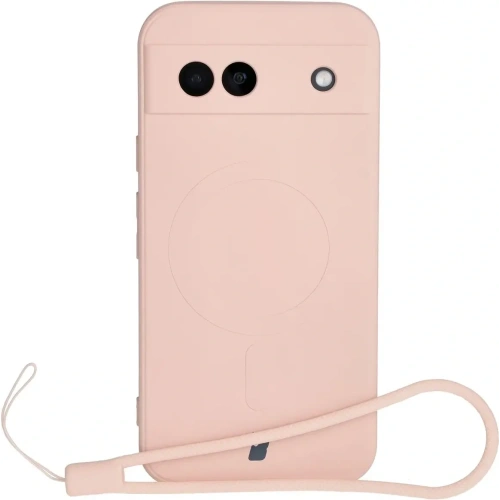 Kup Silikonový obal s magnetickým kroužkem Bizon Case Silicone Magnetic Sq pro Google Pixel 8a světle růžový - BIZ6519 - {ean13} - Sklep Home Screen