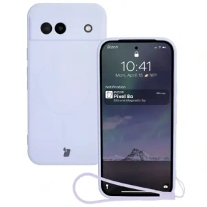 Kup Silikonové pouzdro s magnetickým kroužkem Bizon Case Silicone Magnetic Sq pro Google Pixel 8a světle fialové - BIZ6520 - {ean13} - Sklep Home Screen