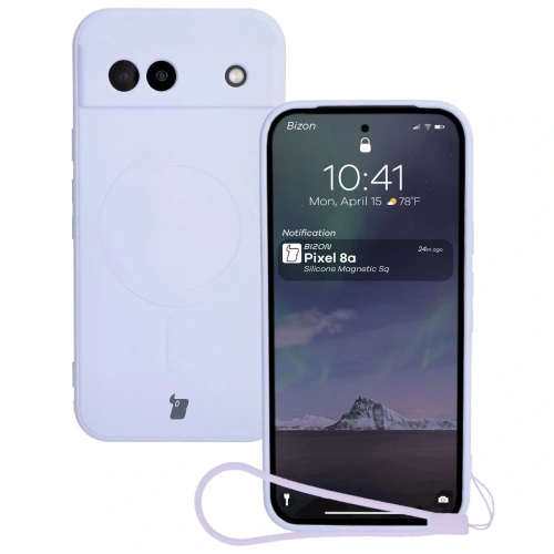Kup Silikonové pouzdro s magnetickým kroužkem Bizon Case Silicone Magnetic Sq pro Google Pixel 8a světle fialové - BIZ6520 - {ean13} - Sklep Home Screen