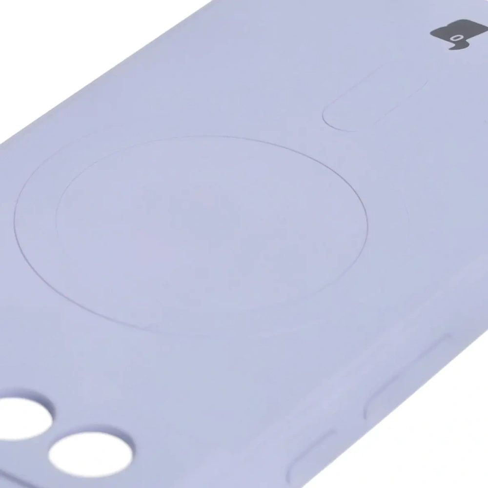 Silikonowe etui z pierścieniem magnetycznym Bizon Case Silicone Magnetic Sq do Google Pixel 8a jasnofioletowe