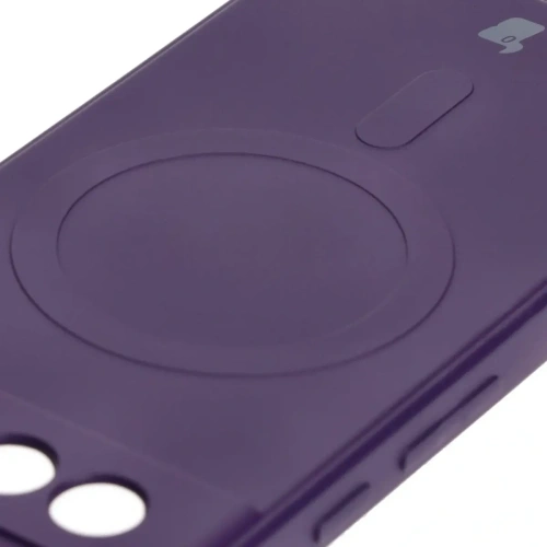 Kup Silikonové pouzdro s magnetickým kroužkem Bizon Case Silicone Magnetic Sq pro Google Pixel 8a švestkové - BIZ6521 - {ean13} - Sklep Home Screen