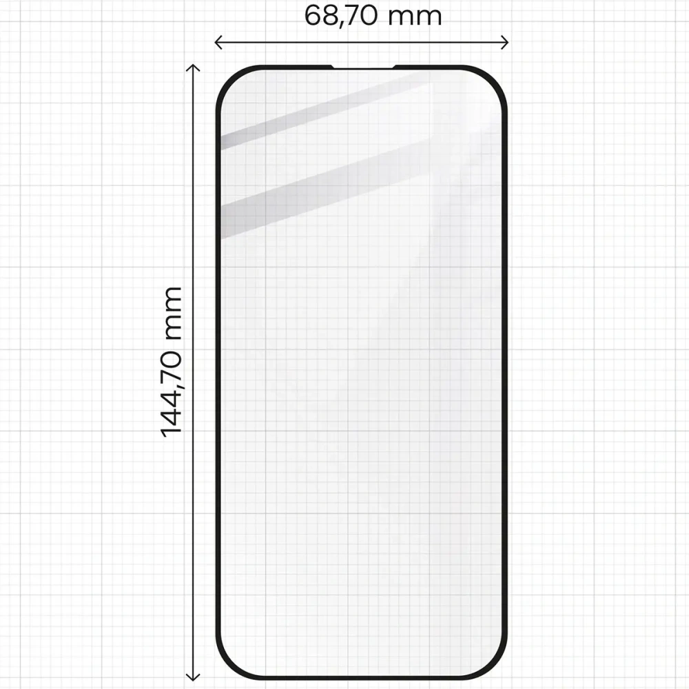 2x Szkło hartowane na ekran z ramką + szkło na aparat Bizon Edge do Apple iPhone 16