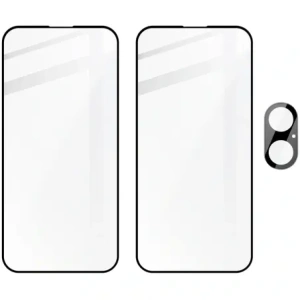 Kup Bizon Edge 2x sticlă de protecție temperată cu ramă + sticlă pentru cameră Apple iPhone 16 Plus - BIZ6529 - {ean13} - Sklep Home Screen