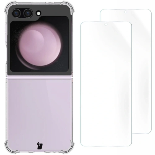 Kup Etui + 2x folia na ekran Bizon Case Clear Pack do Samsung Galaxy Z Flip6 przezroczyste - BIZ6531 - {ean13} - Sklep Home Screen