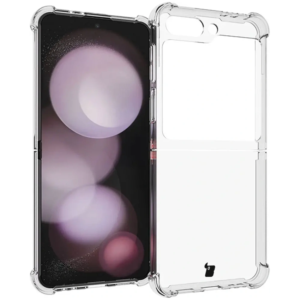 Etui + 2x folia na ekran Bizon Case Clear Pack do Samsung Galaxy Z Flip6 / 7 FE przezroczyste