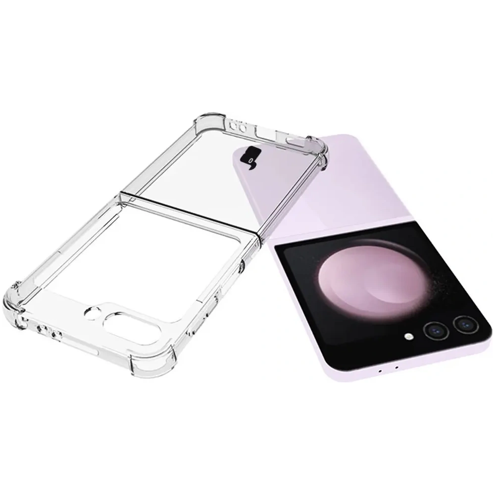 Etui + 2x folia na ekran Bizon Case Clear Pack do Samsung Galaxy Z Flip6 / 7 FE przezroczyste