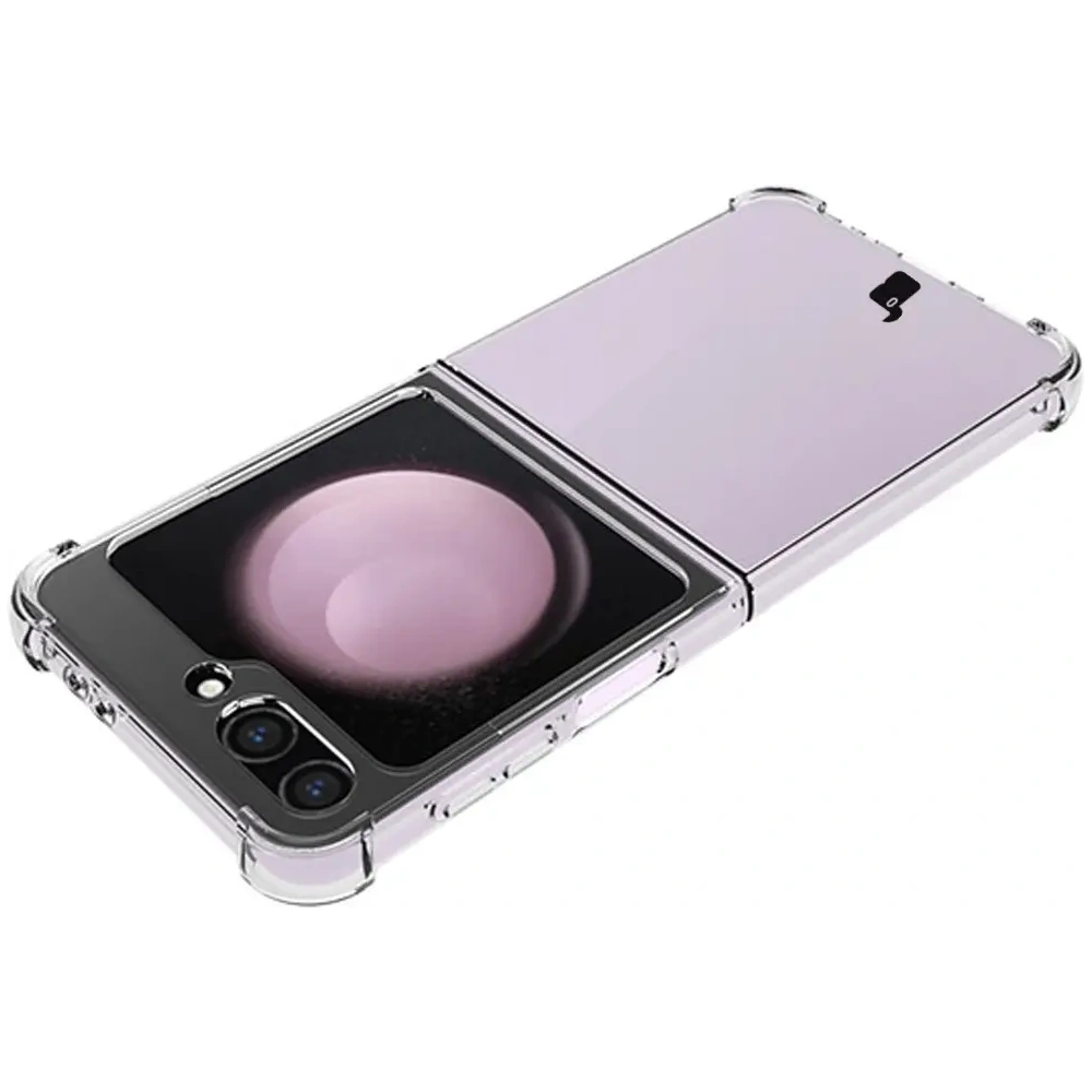 Etui + 2x folia na ekran Bizon Case Clear Pack do Samsung Galaxy Z Flip6 / 7 FE przezroczyste