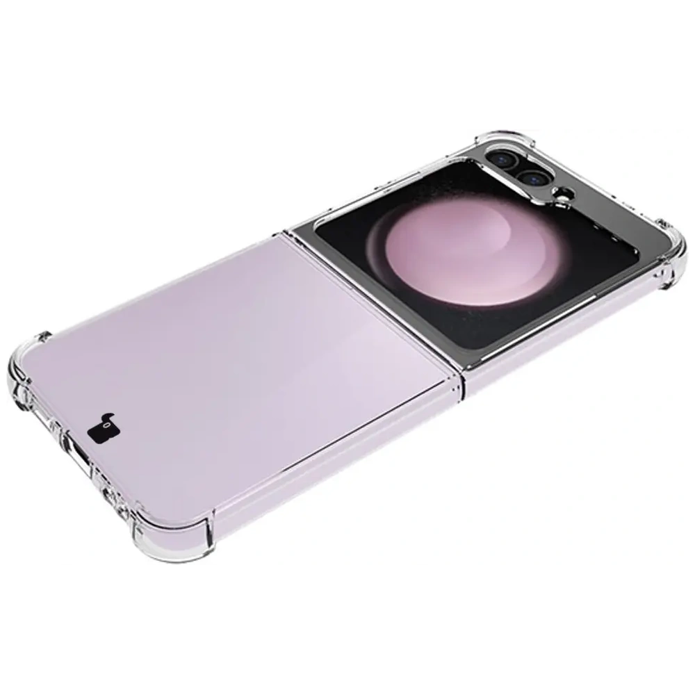 Etui + 2x folia na ekran Bizon Case Clear Pack do Samsung Galaxy Z Flip6 / 7 FE przezroczyste