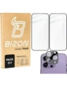 Bizon Edge 2x sticlă de protecție temperată cu ramă + sticlă pentru cameră Apple iPhone 16 Pro