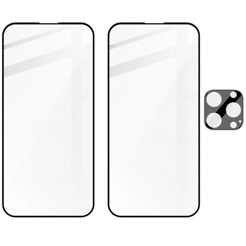 Kup Bizon Edge 2x sticlă de protecție temperată cu ramă + sticlă pentru cameră Apple iPhone 16 Pro - BIZ6533 - {ean13} - Sklep Home Screen