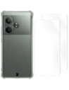 Bizon Case Clear Pack rugalmas tok + 2x kijelzőfólia Realme GT 6/GT 6T átlátszó