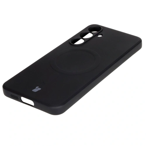 Kup Silikonowe etui z pierścieniem magnetycznym Bizon Case Silicone Magnetic Sq do Samsung Galaxy S24 FE czarne - BIZ6536 - {ean13} - Sklep Home Screen