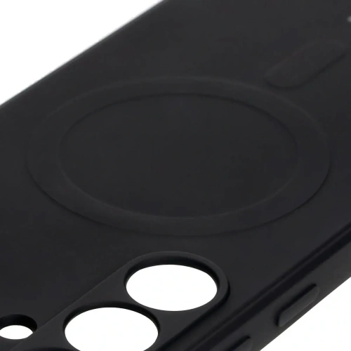 Kup Silikonový obal s magnetickým kroužkem Bizon Case Silicone Magnetic Sq pro Samsung Galaxy S24 FE černý - BIZ6536 - {ean13} - Sklep Home Screen