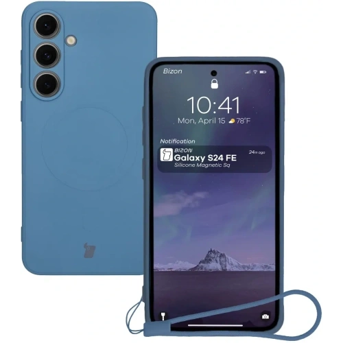 Kup Silikonové pouzdro s magnetickým kroužkem Bizon Case Silicone Magnetic Sq pro Samsung Galaxy S24 FE tmavě modré - BIZ6537 - {ean13} - Sklep Home Screen