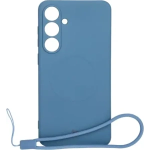 Kup Silikonowe etui z pierścieniem magnetycznym Bizon Case Silicone Magnetic Sq do Samsung Galaxy S24 FE granatowe - BIZ6537 - {ean13} - Sklep Home Screen