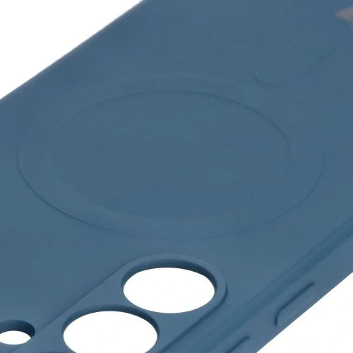 Kup Silikonové pouzdro s magnetickým kroužkem Bizon Case Silicone Magnetic Sq pro Samsung Galaxy S24 FE tmavě modré - BIZ6537 - {ean13} - Sklep Home Screen