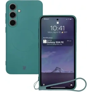 Kup Silikonowe etui z pierścieniem magnetycznym Bizon Case Silicone Magnetic Sq do Samsung Galaxy S24 FE ciemnozielone - BIZ6538 - {ean13} - Sklep Home Screen