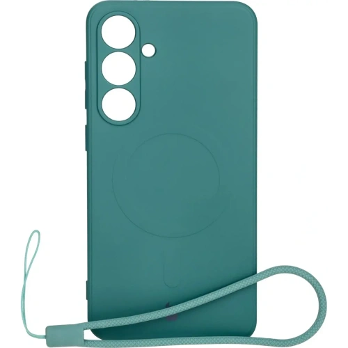Kup Silikonowe etui z pierścieniem magnetycznym Bizon Case Silicone Magnetic Sq do Samsung Galaxy S24 FE ciemnozielone - BIZ6538 - {ean13} - Sklep Home Screen