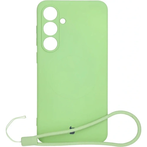 Kup Silikonowe etui z pierścieniem magnetycznym Bizon Case Silicone Magnetic Sq do Samsung Galaxy S24 FE jasnozielone - BIZ6540 - {ean13} - Sklep Home Screen