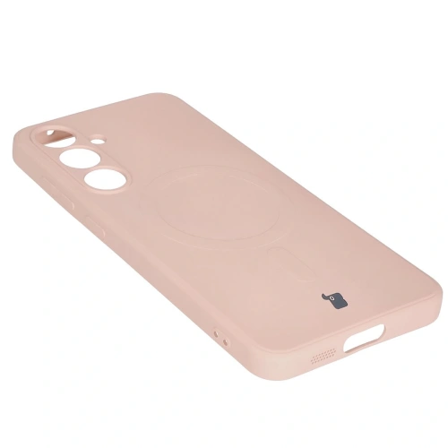 Kup Silikonový obal s magnetickým kroužkem Bizon Case Silicone Magnetic Sq pro Samsung Galaxy S24 FE světle růžový - BIZ6541 - {ean13} - Sklep Home Screen