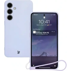 Kup Silikonowe etui z pierścieniem magnetycznym Bizon Case Silicone Magnetic Sq do Samsung Galaxy S24 FE jasnofioletowe - BIZ6542 - {ean13} - Sklep Home Screen