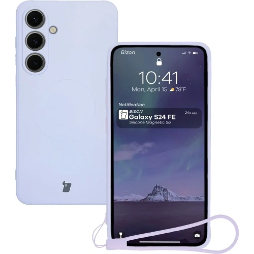 Kup Silikonowe etui z pierścieniem magnetycznym Bizon Case Silicone Magnetic Sq do Samsung Galaxy S24 FE jasnofioletowe - BIZ6542 - {ean13} - Sklep Home Screen