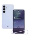 Silikonowe etui z pierścieniem magnetycznym Bizon Case Silicone Magnetic Sq do Samsung Galaxy S24 FE jasnofioletowe