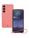 Bizon Case Silikon Magnetic Sq Samsung Galaxy S24 FE schmutziges Pink
