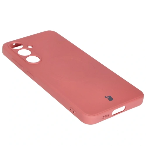 Kup Silikonowe etui z pierścieniem magnetycznym Bizon Case Silicone Magnetic Sq do Samsung Galaxy S24 FE brudnoróżowe - BIZ6543 - {ean13} - Sklep Home Screen