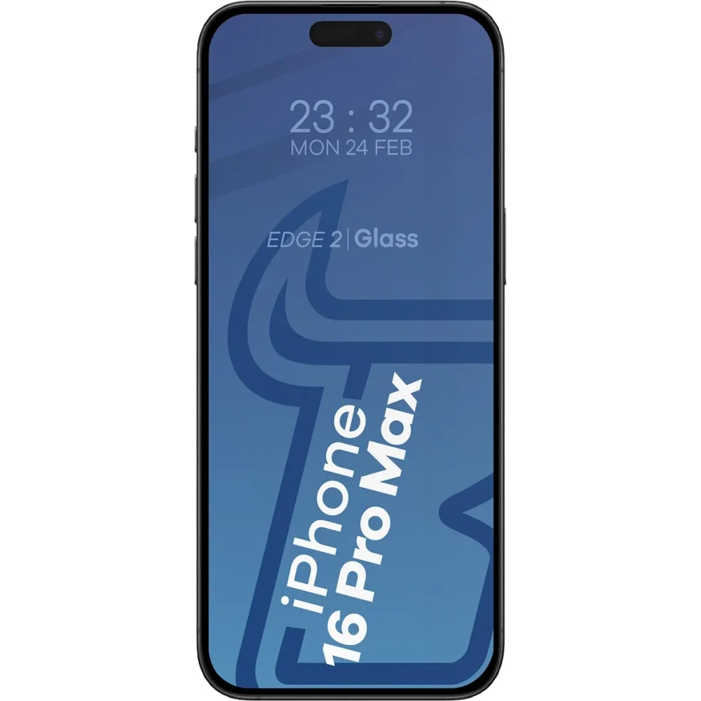 2x Szkło hartowane na ekran z ramką + szkło na aparat Bizon Edge do Apple iPhone 16 Pro Max