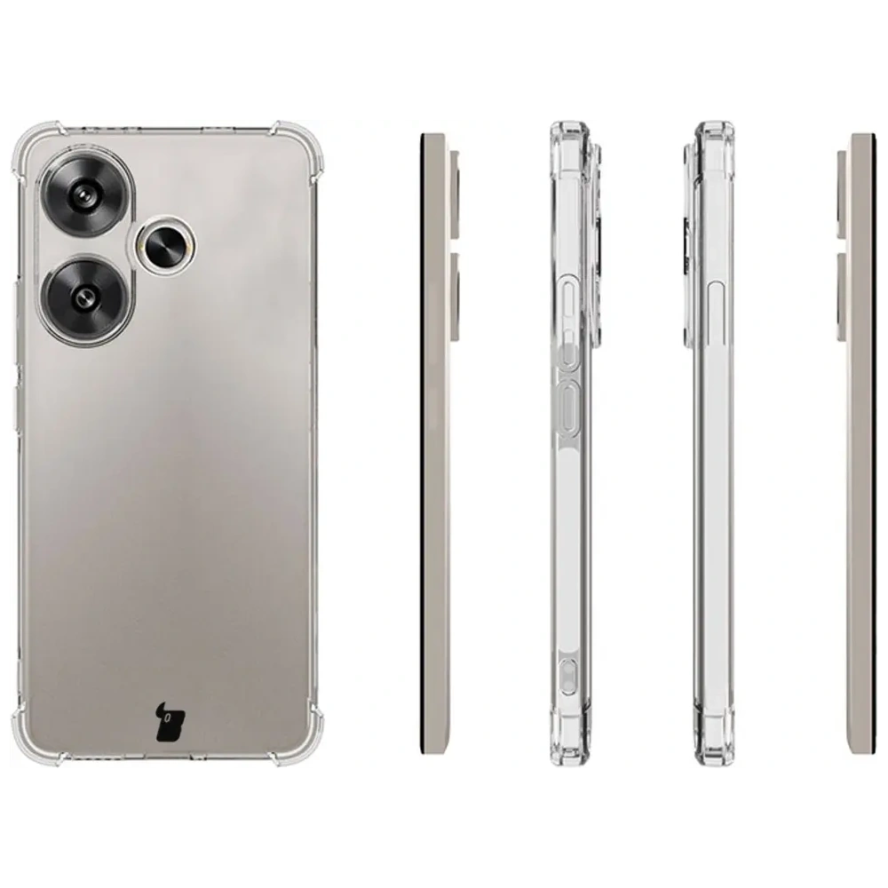 Etui + 2x szkło na ekran Bizon Case Clear Pack do Xiaomi Poco F6 przezroczyste