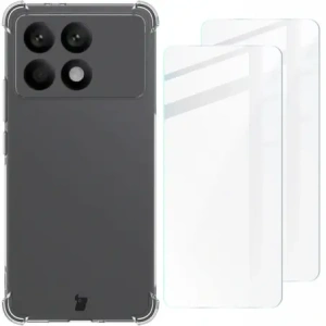 Buy Bizon Case Clear Pack case + 2x screen glass Xiaomi Poco F6 Pro clear - BIZ6547 - {ean13} - Home Screen Store Europe