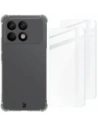 Bizon Case Clear Pack carcasă + 2x sticlă de protecție Xiaomi Poco F6 Pro transparentă