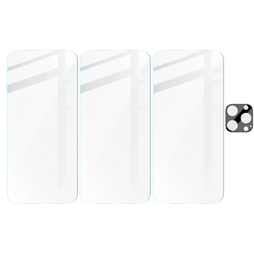 Kup BIZON Clear 3x sticlă pentru ecran + sticlă pentru cameră Apple iPhone 16 Pro Max - BIZ6548 - {ean13} - Sklep Home Screen