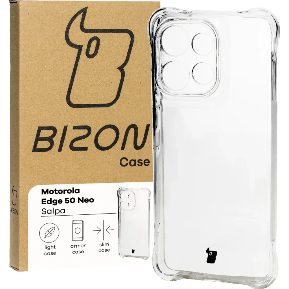 Elastyczne etui Bizon Case Salpa do Motorola Edge 50 Neo przezroczyste