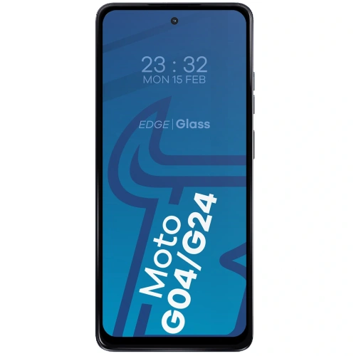 Buy Bizon Edge 2x tempered screen glass with frame + camera glass Motorola Moto G04/G24 - BIZ6551 - {ean13} - Home Screen Store Europe