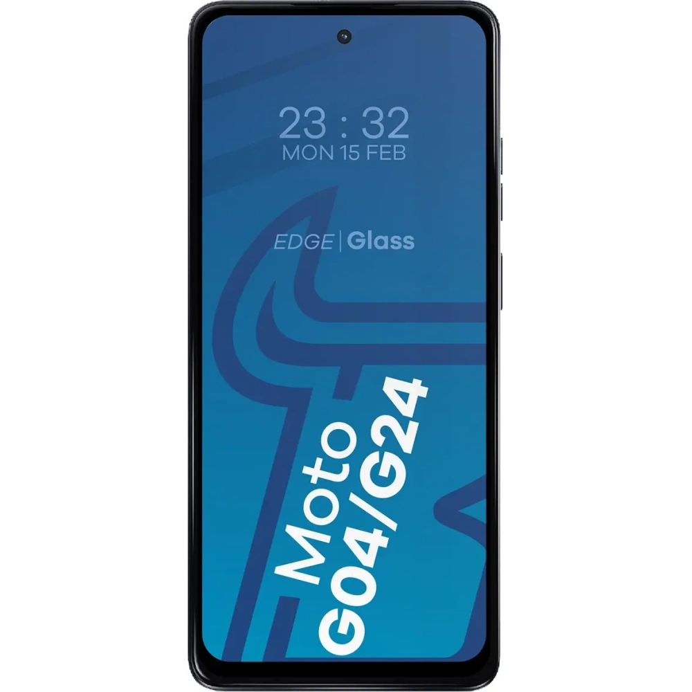 2x Szkło hartowane na ekran z ramką + szkło na aparat Bizon Edge do Motorola Moto G04/G24