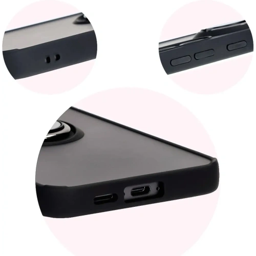 Kup Etui s úchytem na prst Bizon Case Hybrid Ring pro Samsung Galaxy S24 FE kouřové s černým rámečkem - BIZ6552 - {ean13} - Sklep Home Screen