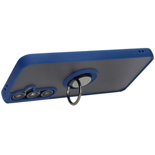 Kup Etui s úchopem na prst Bizon Case Hybrid Ring pro Samsung Galaxy S24 FE kouřové s modrým rámečkem - BIZ6553 - {ean13} - Sklep Home Screen