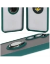 Kup Etui s úchytem na palec Bizon Case Hybrid Ring do Samsung Galaxy S24 FE kouřové s tmavě zeleným rámečkem - BIZ6554 - {ean13} - Sklep Home Screen