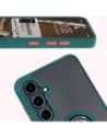 Kup Etui s úchytem na palec Bizon Case Hybrid Ring do Samsung Galaxy S24 FE kouřové s tmavě zeleným rámečkem - BIZ6554 - {ean13} - Sklep Home Screen