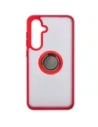 Kup Etui s úchytem na prst Bizon Case Hybrid Ring pro Samsung Galaxy S24 FE kouřové s červeným rámečkem - BIZ6555 - {ean13} - Sklep Home Screen